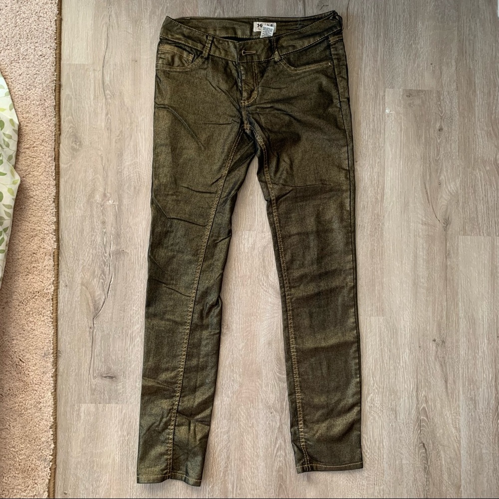 Metallic gold jeggings - Size 5